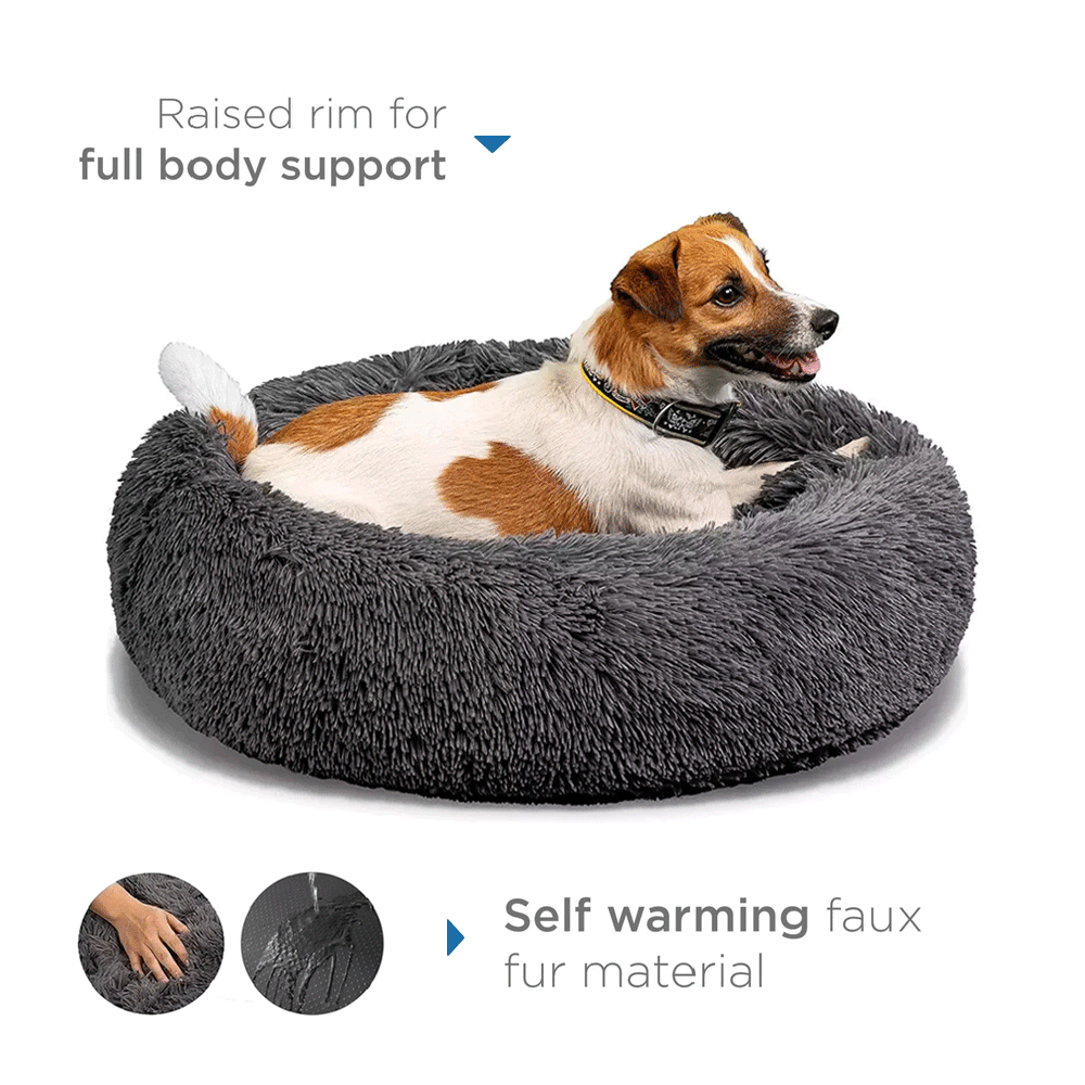 PetsoBeds™ Grey / S (50 cm) Calming Bed For Dogs & Cats